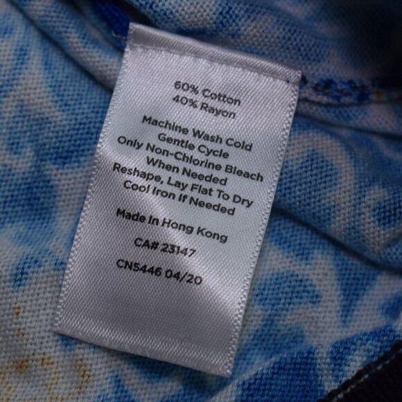 Talbots Sleeveless Sweater Pullover Size M Petite Blue Boho Paisley Vest - Picture 3 of 15